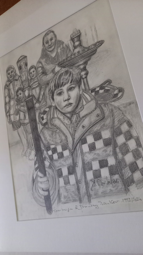 Drawing in tribute to Dmitry Markov/Duval