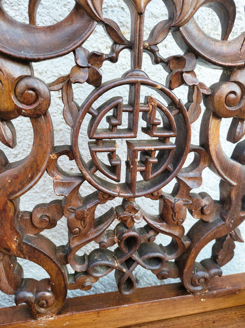 Paire De Fauteuils En Bois Sculpté, Chine, Fin XIXème Début XXème Siècle