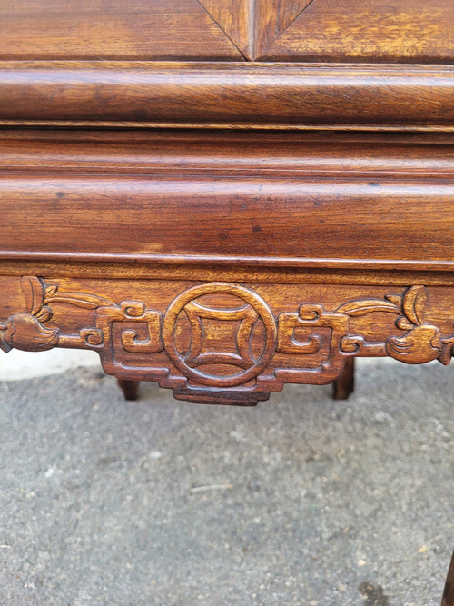 Paire De Fauteuils En Bois Sculpté, Chine, Fin XIXème Début XXème Siècle