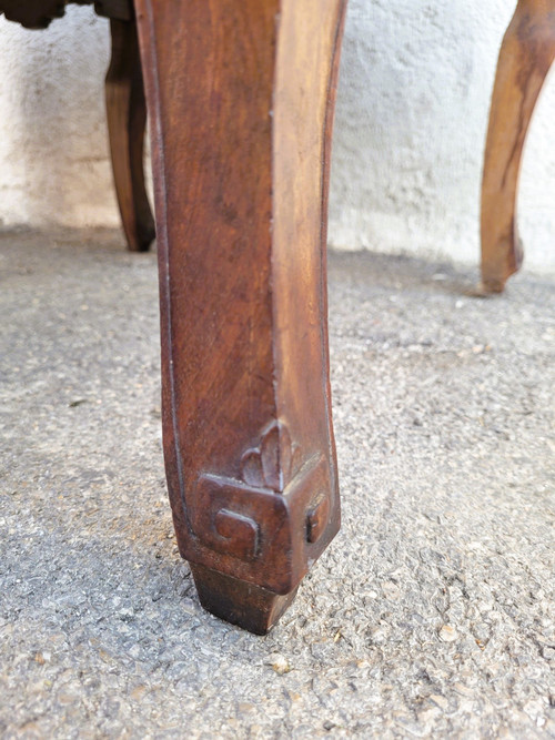 Paire De Fauteuils En Bois Sculpté, Chine, Fin XIXème Début XXème Siècle