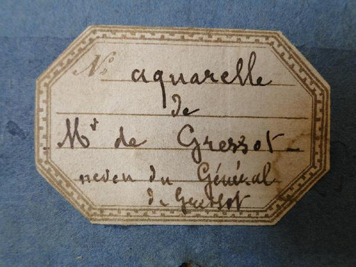 Aquarell auf Papierkarikatur von Gressot Colonel de Lignières 2. Jägerregiment