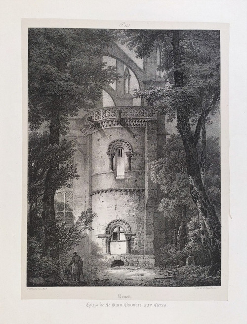 Rouen Lithographie Par Engrelmann 19ème