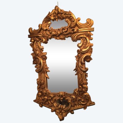 Beau Miroir En Bois Doré