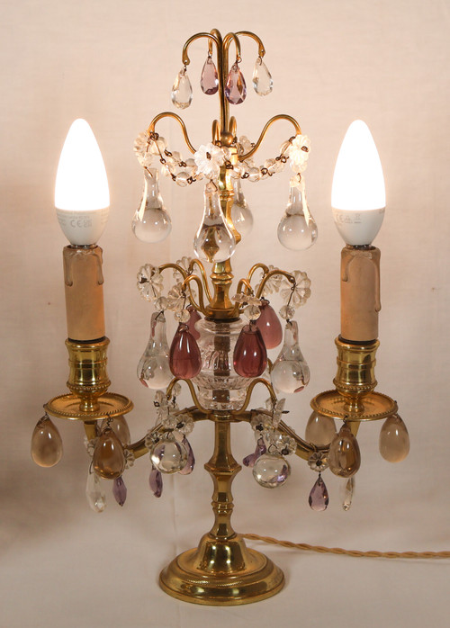 Coppia di girandole in bronzo dorato dell'epoca di Napoleone III