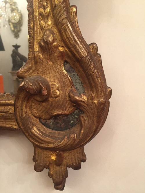 Miroir En Bois Doré XVIII Siècle 