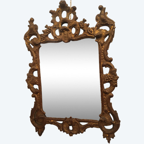 Miroir En Bois Doré XVIII Siècle 