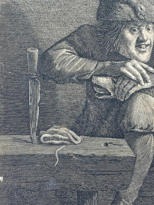Lucas Vorsterman engraving after Adriaen Brouwer The Seven Deadly Sins Invidia Envy