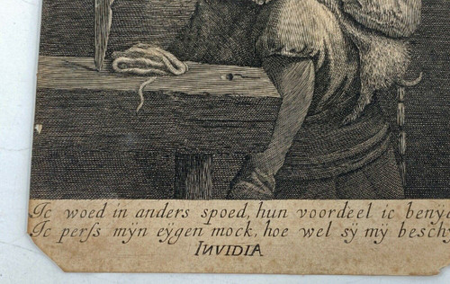Lucas Vorsterman engraving after Adriaen Brouwer The Seven Deadly Sins Invidia Envy
