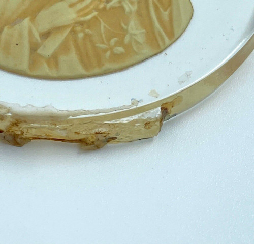 Intaglio sacro religioso in vetro di fine '800