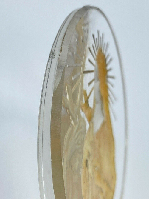 Intaglio sacro religioso in vetro di fine '800