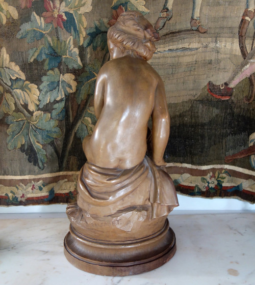 Important terracotta, Nymph after Falconet in the taste of the 18th century - 56cm