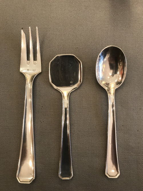 Ménagère Art déco en Argent Massif orfèvre Delheid