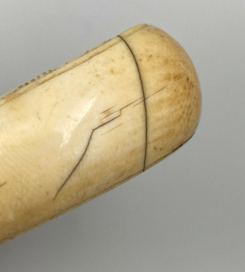 Pommeau de canne polychrome XIXe décor d'Egyptiens Napoléon III
