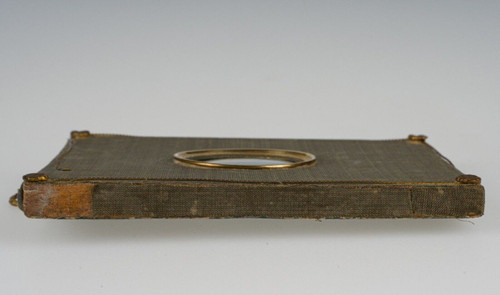 18th century miniature signed portrait of gentleman green cloth frame