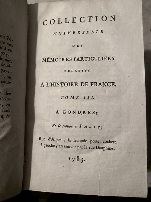 From the largest project of Memoirs published in the 18th century "The Life of Bertrand Duguesclin" 1785
