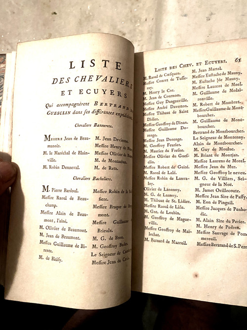From the largest project of Memoirs published in the 18th century "The Life of Bertrand Duguesclin" 1785