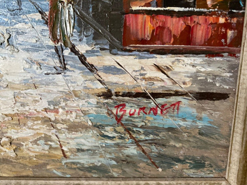 Öl Louis Anthony Burnett Paris Blick auf Montmartre Pariser Szene