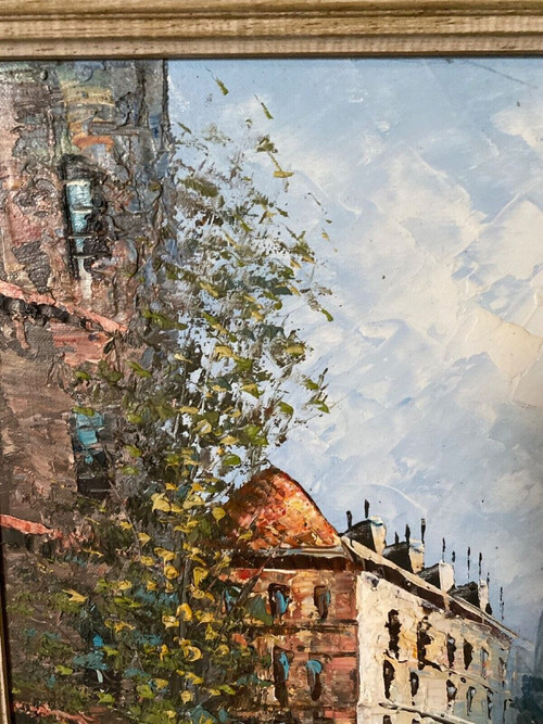 Öl Louis Anthony Burnett Paris Blick auf Montmartre Pariser Szene