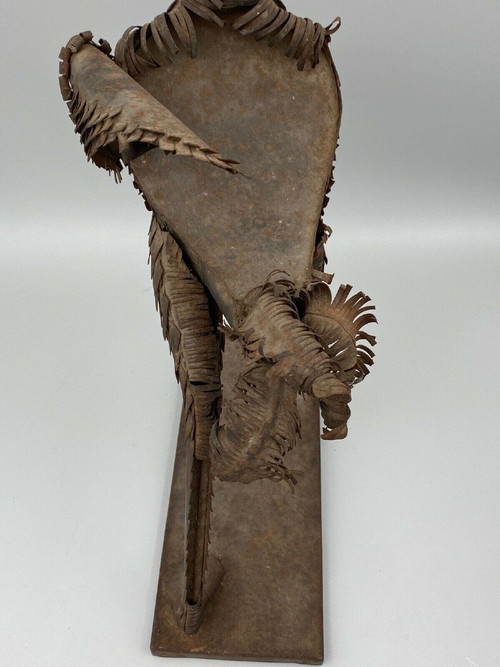 Sculpture Longues Pattes by Léon Masson metal rooster 1970