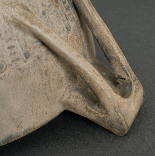 Neoclassical stoneware in the Antique style with sockets signed Charles Gréber