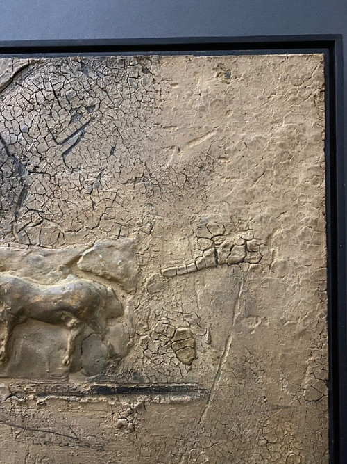 Composizione animale moderna ad olio di Robin 1993
