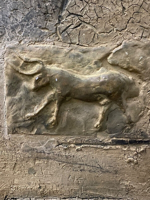 Composizione animale moderna ad olio di Robin 1993
