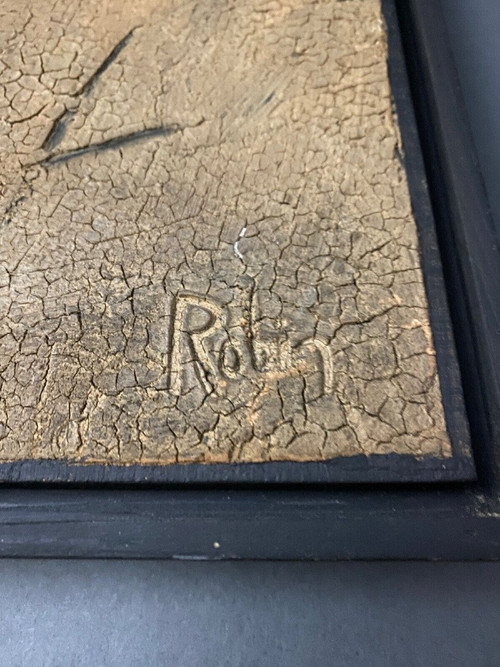 Composizione animale moderna ad olio di Robin 1993
