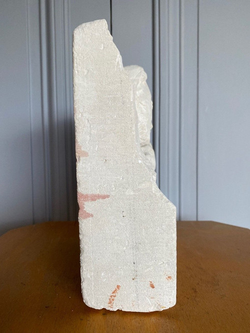 Sculpture taille directe Béton cellulaire Femme à l'enfant