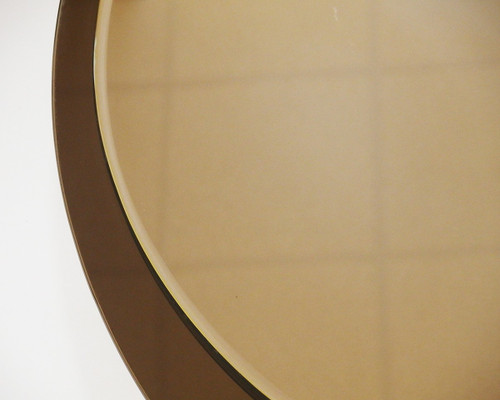 Galvorame round wall mirror,