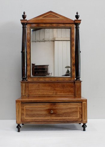  Psyché de Commode, en Amarante et Citronnier, époque Empire – Début XIXe 