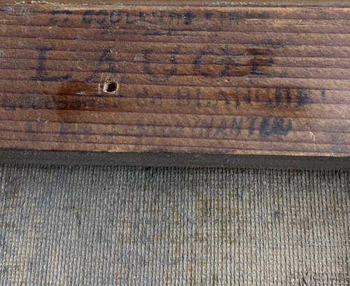 Öl auf Leinwand, Porträt eines jungen Mädchens aus dem 19. Jahrhundert
