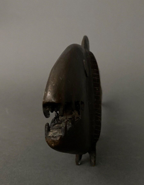 Bronzeskulptur Japan, die einen Karpfen darstellt Fisch XX.