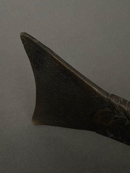 Bronzeskulptur Japan, die einen Karpfen darstellt Fisch XX.
