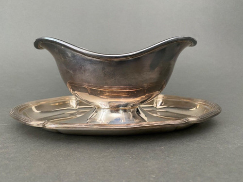 Christofle France silver-plated sauce boat, Gallia collection 20th century