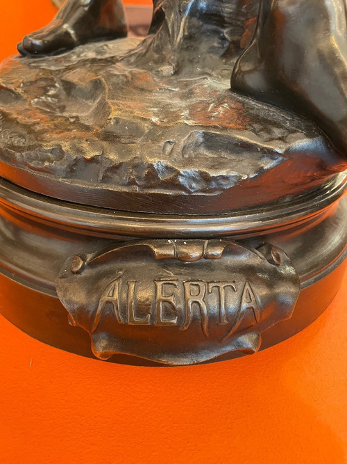 Important Louis Moreau Bronze Sculpture “Alerta”
