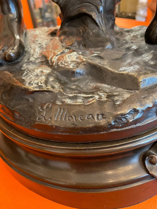 Important Louis Moreau Bronze Sculpture “Alerta”