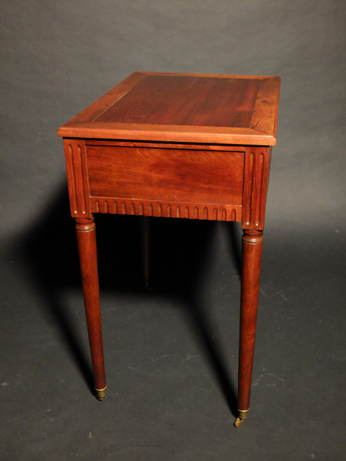 Louis XVI period mahogany writing table or side table