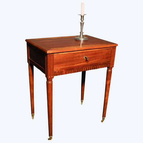 Louis XVI period mahogany writing table or side table