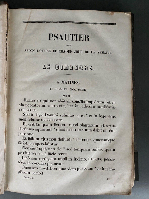 Buch Psalter Diözese Nantes J.-F. de Hercé Imp. Bourgine 1847