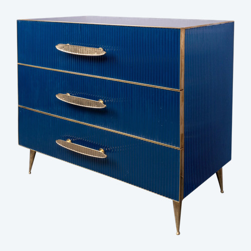 Petite commode bleue, XXe siècle 