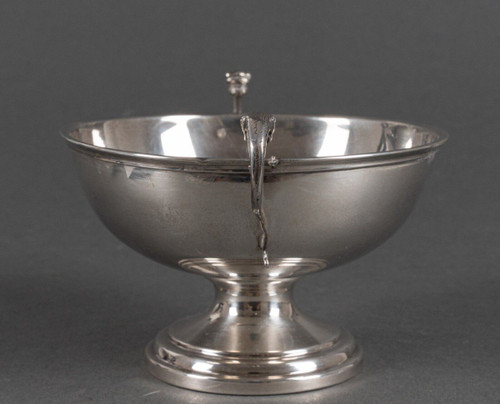 Silver Wedding Cup on Foot Shower Animal Heads Sockets