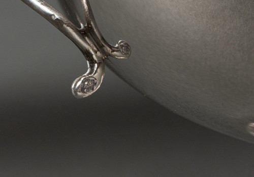 Silver Wedding Cup on Foot Shower Animal Heads Sockets