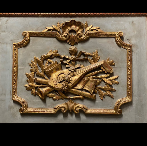 Painted and gilded trumeau Louis XVI period