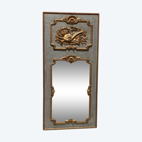 Painted and gilded trumeau Louis XVI period