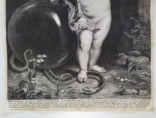 Incisione 17° Cristo secondo Van Dyck