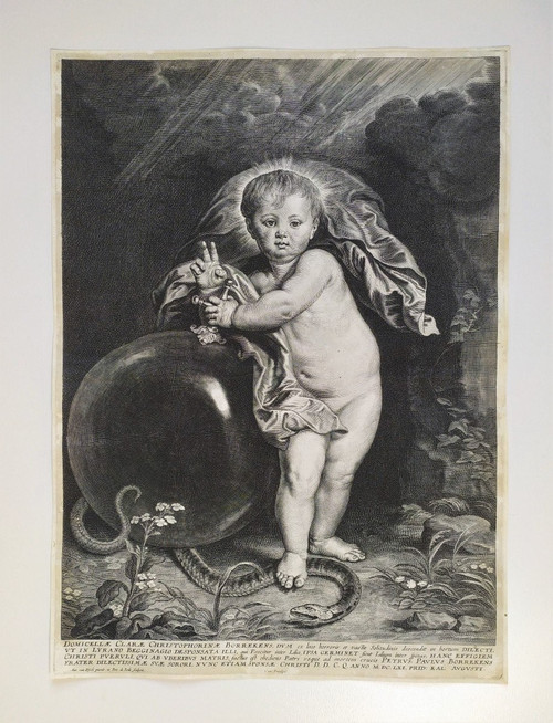 Incisione 17° Cristo secondo Van Dyck