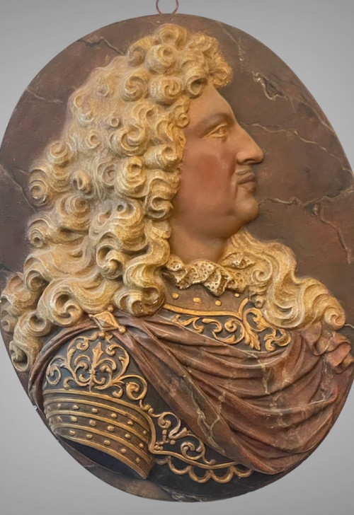 Important Medallion Representing Louis XIV