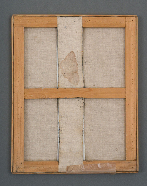 Trittico olio su tela di René France 1996 Bretoni in costume