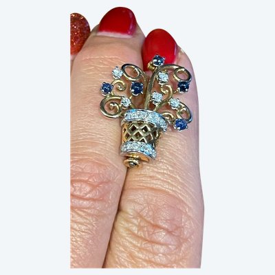 Bouquet Fleuris Brillants&saphirs