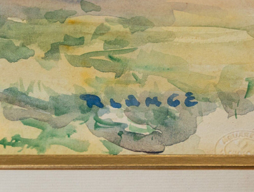 Aquarelle par Robert Lange Le Printemps XXe